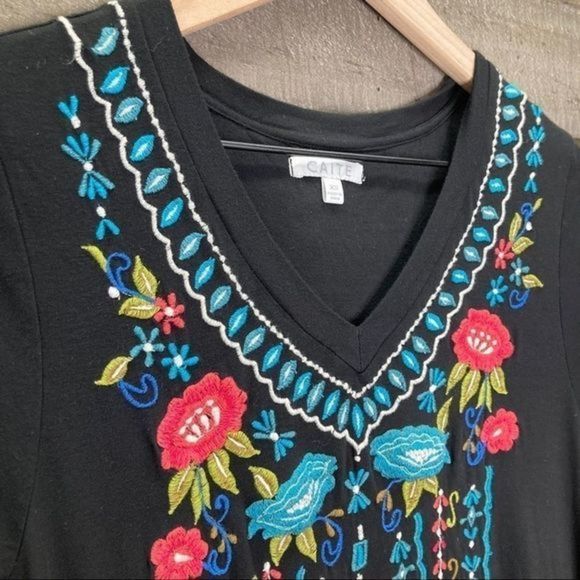 Anthropologie Caite Floral Embroidered Dress - Picture 5 of 10